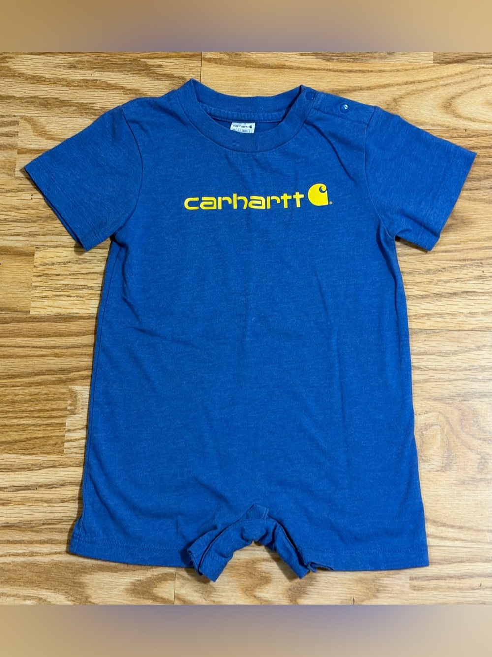 Carhartt Infant Boys Blue Graphic Romper Onesie Size 24M